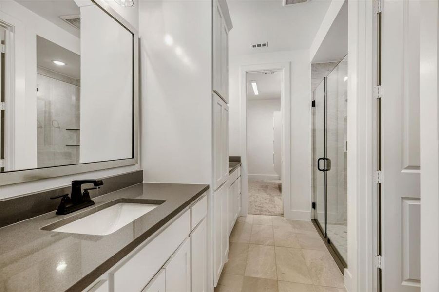 Furnished interior view inside a new home in Castle Hills Northpointe - Townhomes, Lewisville (Image 8).