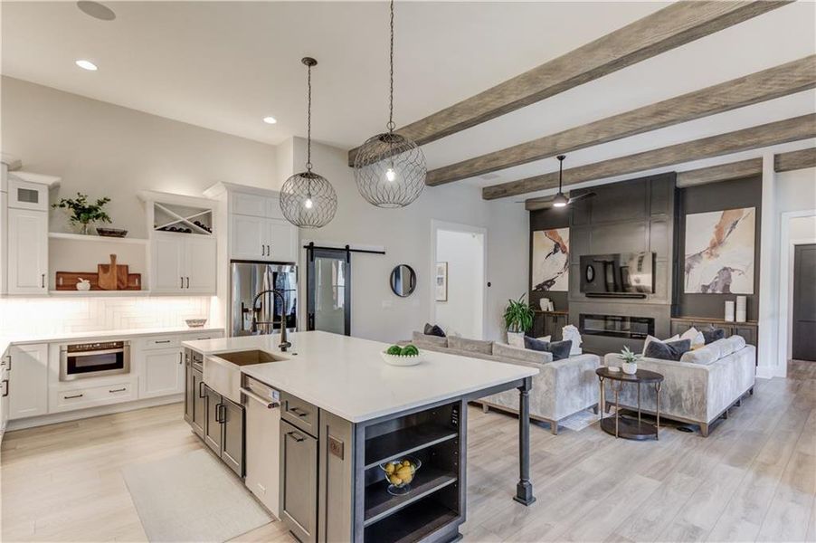 Furnished interior view inside a new home in , Suwanee (Image 39).