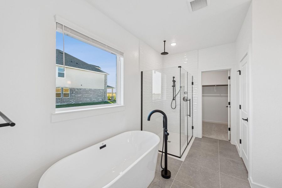 Luxurious primary bath (*Photo not of actual home and used for illustration purposes only.)