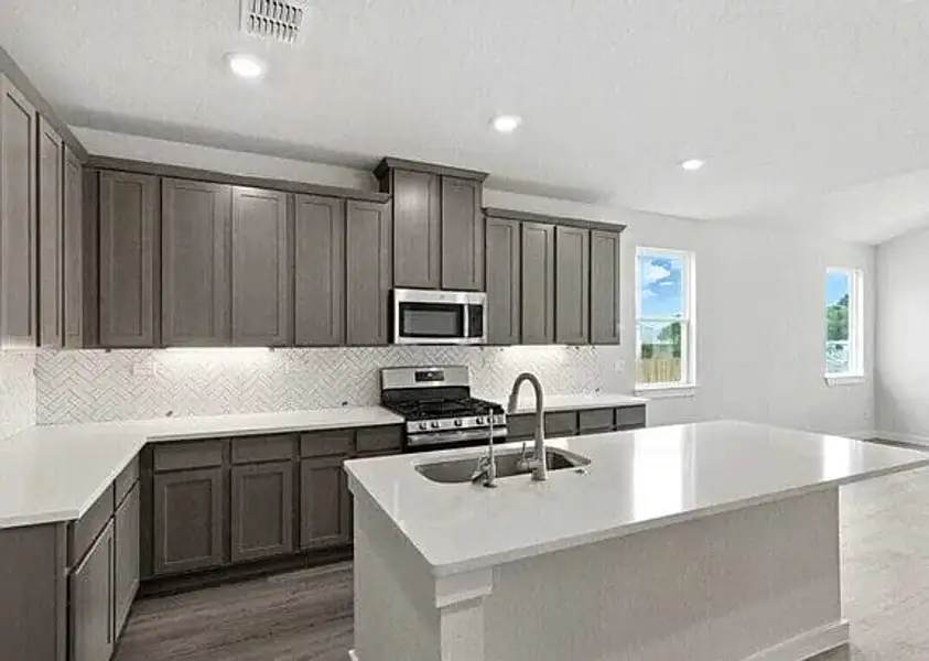 Furnished interior view inside a new home in August Fields, New Braunfels (Image 4). Furnished interior view inside a new home in August Fields, New Braunfels (Image 4).