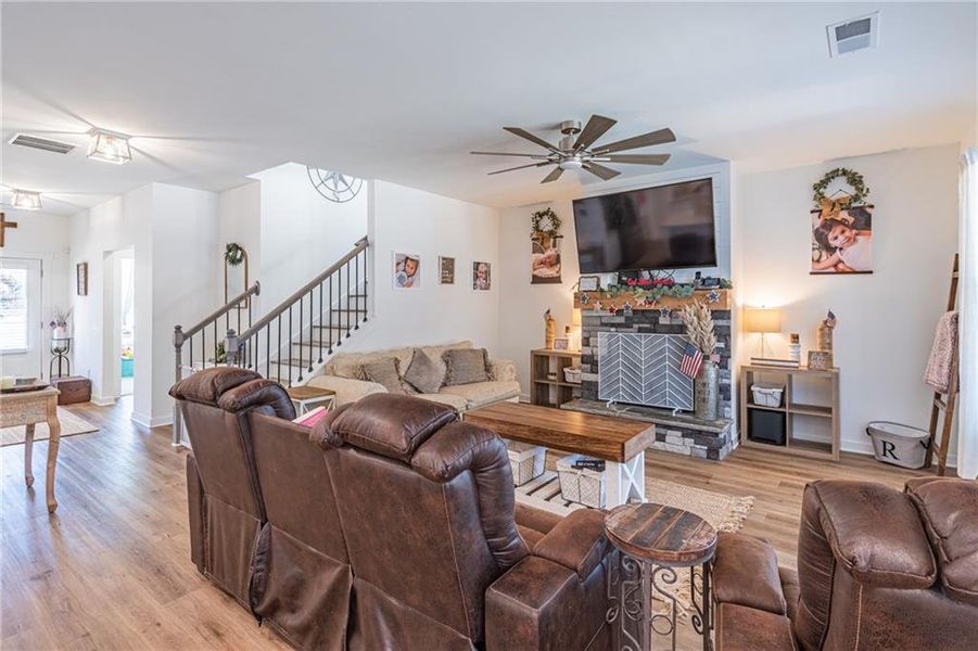 Furnished interior view inside a new home in River Station, Monroe (Image 32).