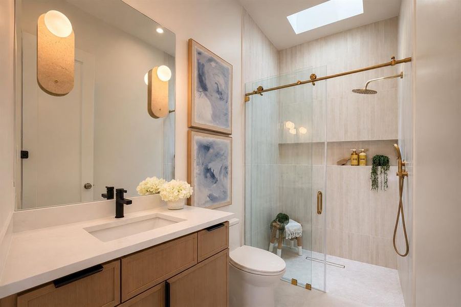 Another shower skylight to greet the day with sunshine.
