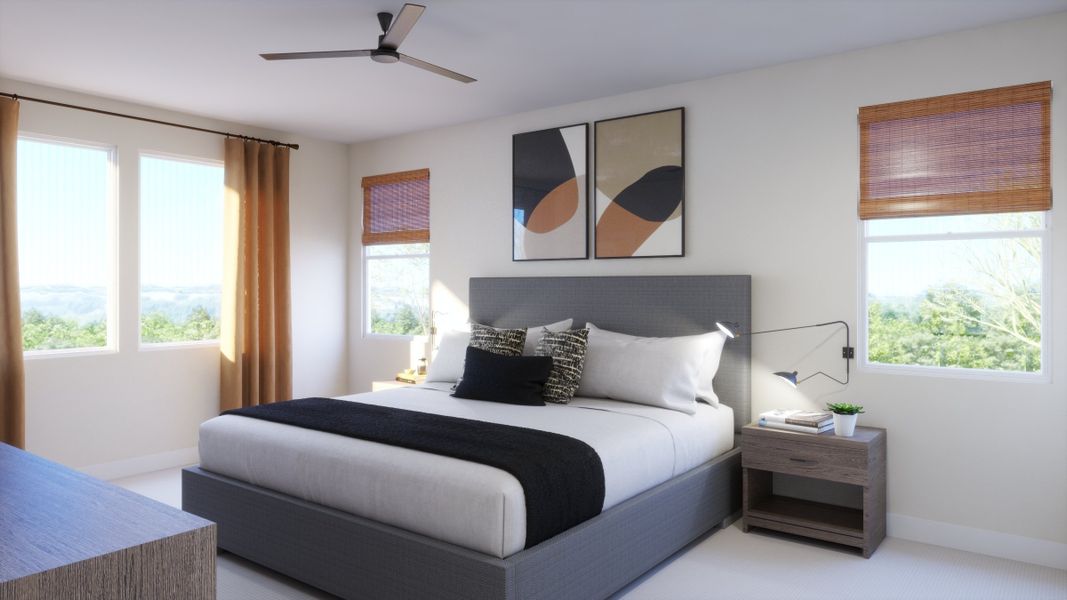 Furnished interior view inside a new home in Freedom at Anthem, Kyle (Image 8).