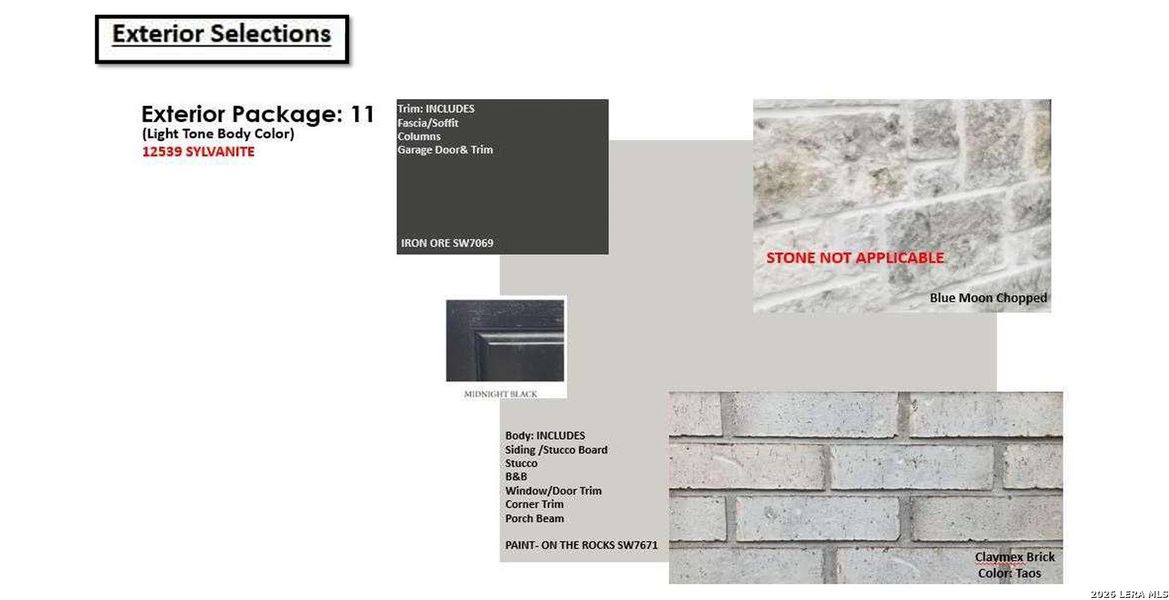 Sample of building materials used in homes in Stillwater Ranch, San Antonio (Image 4).