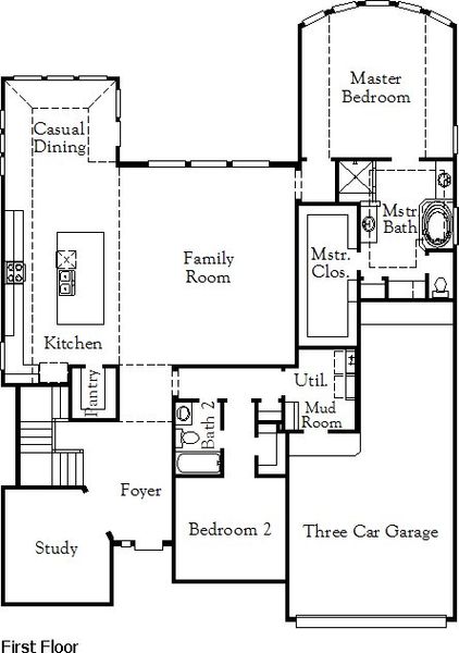 Includes Brick Back, Master Bath Suite Option, Optional Stair Parts, 8' Front Door Option (May Change WindowsPer Plan)