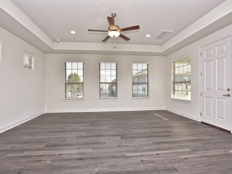 Representative unfurnished interior of a home built from the Game Room by Giddens Homes in Whispering Wind, Bertram (Image 11).