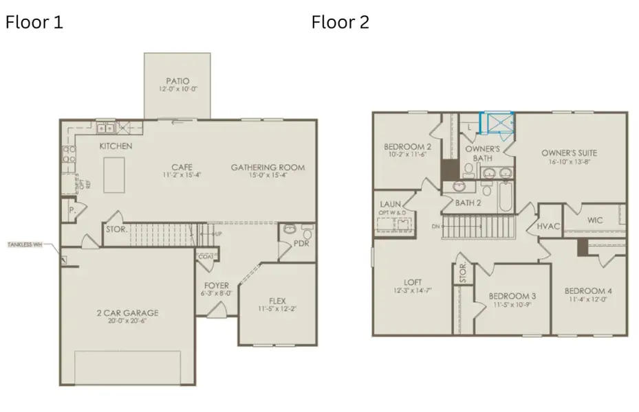 2D floor plan layout of this home in Westford, Sanford, NC (Image 3).