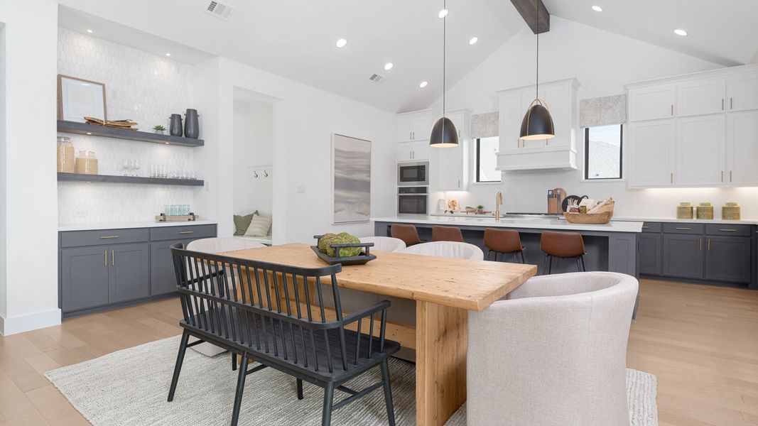 Furnished interior view inside a new home in Parkside on the River West, Georgetown (Image 10).