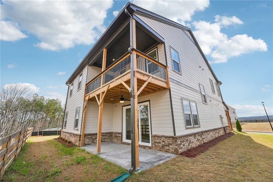 Exterior details and patio area of a home in Tiberon Woods, Cumming (Image 44). Exterior details and patio area of a home in Tiberon Woods, Cumming (Image 44).