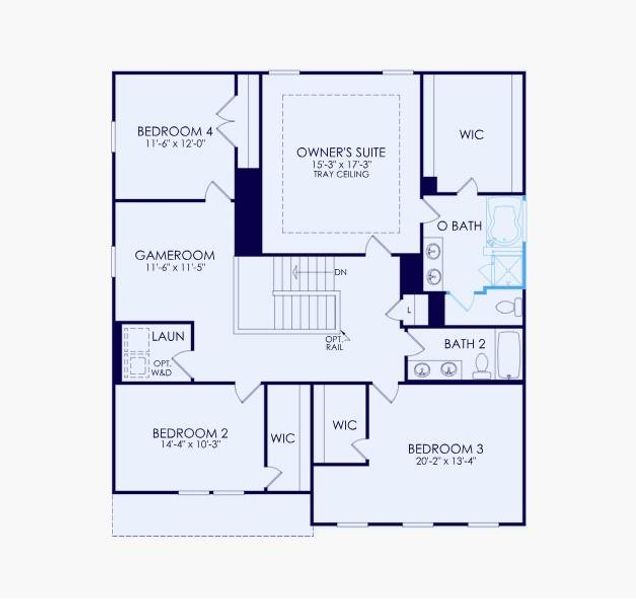 2D floor plan layout of this home in Anderson Point, McDonough, GA (Image 2).