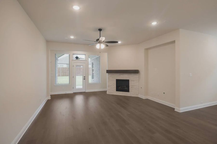 Representative unfurnished interior of a home built from the Caldwell by Chesmar Homes in Las Lomas 50's, Forney (Image 5).