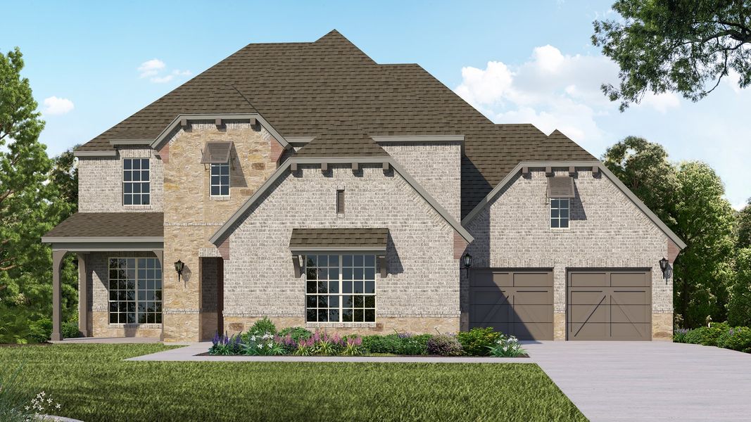 Plan 1710 Elevation E with Stone