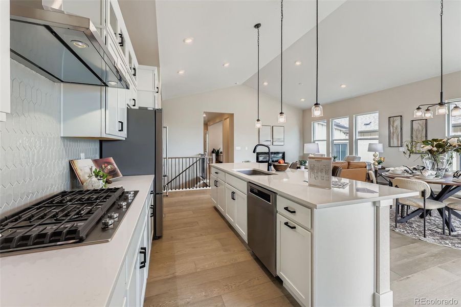 Furnished interior view inside a new home in Hillside at Castle Rock, Castle Rock (Image 6). Furnished interior view inside a new home in Hillside at Castle Rock, Castle Rock (Image 6).