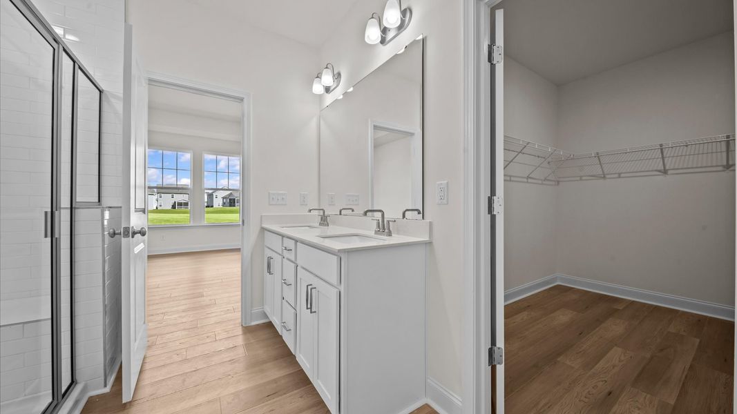 Representative furnished interior of a home built from the Greenwich by DRB Homes in Bellerose, Gibsonville (Image 36).