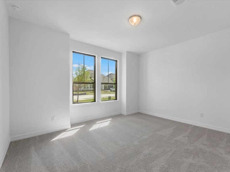 Secondary bedroom. Sample product photo. Actual exterior and interior selections may vary by homesite. Photo may be virtually staged. Secondary bedroom. Sample product photo. Actual exterior and interior selections may vary by homesite. Photo may be virtually staged.