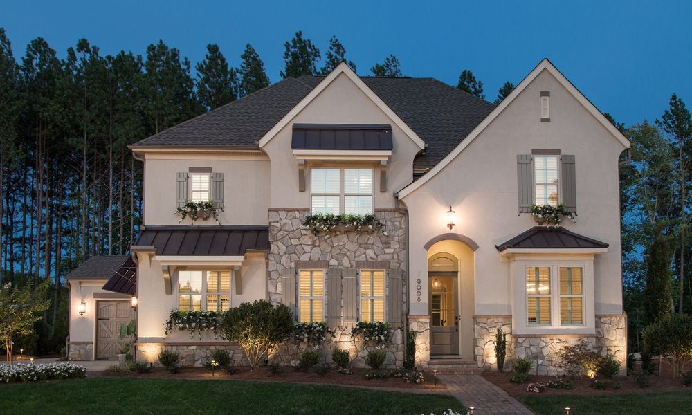 Representative exterior photo of a completed home built from the Newport II by Classica Homes in Weddington Grove, Weddington, NC (Image 26).