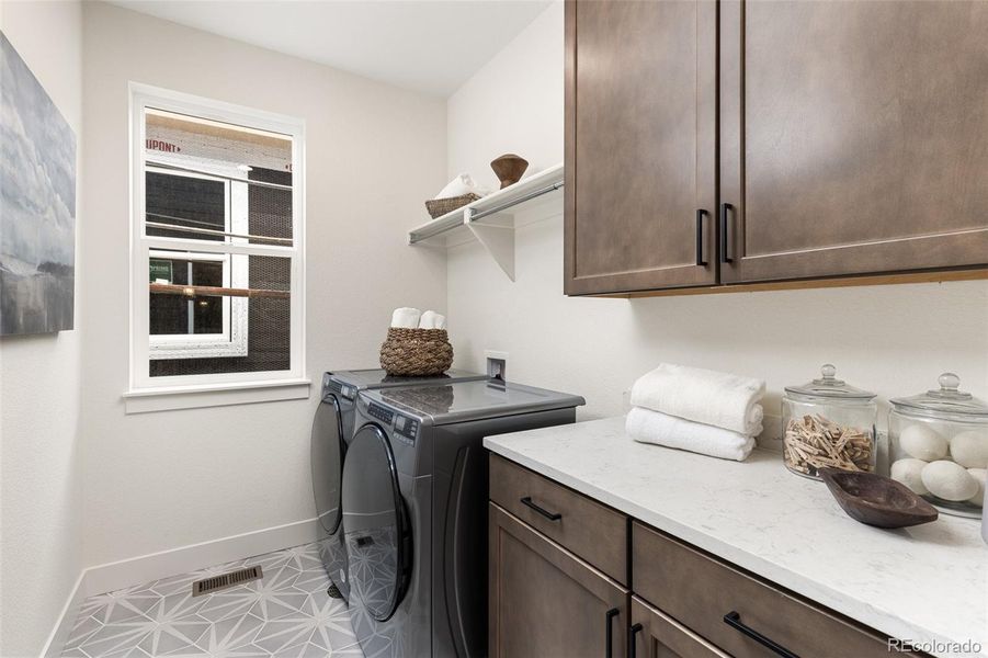 Furnished interior view inside a new home in Sterling Ranch 50s, Colorado Springs (Image 11). Furnished interior view inside a new home in Sterling Ranch 50s, Colorado Springs (Image 11).