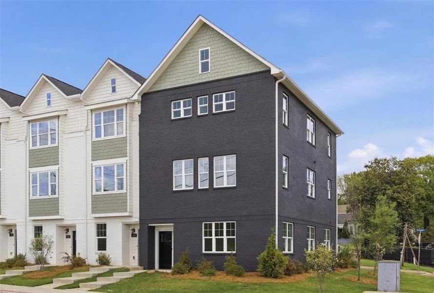 Front exterior of a new home in , Atlanta, GA, highlighting curb appeal (Image 25).