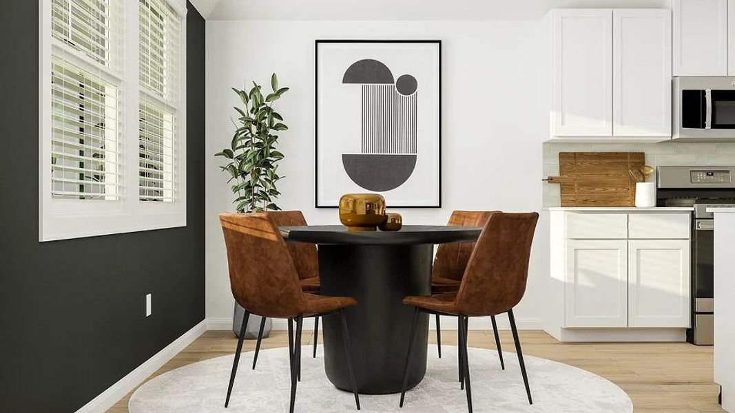 Furnished interior view inside a new home in Meadowlark Preserve, Pflugerville (Image 6).