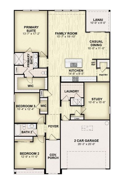 2D floor plan layout for the Marco by Rockwell Homes in Grassmere, Zellwood, FL (Image 3). 2D floor plan layout for the Marco by Rockwell Homes in Grassmere, Zellwood, FL (Image 3).