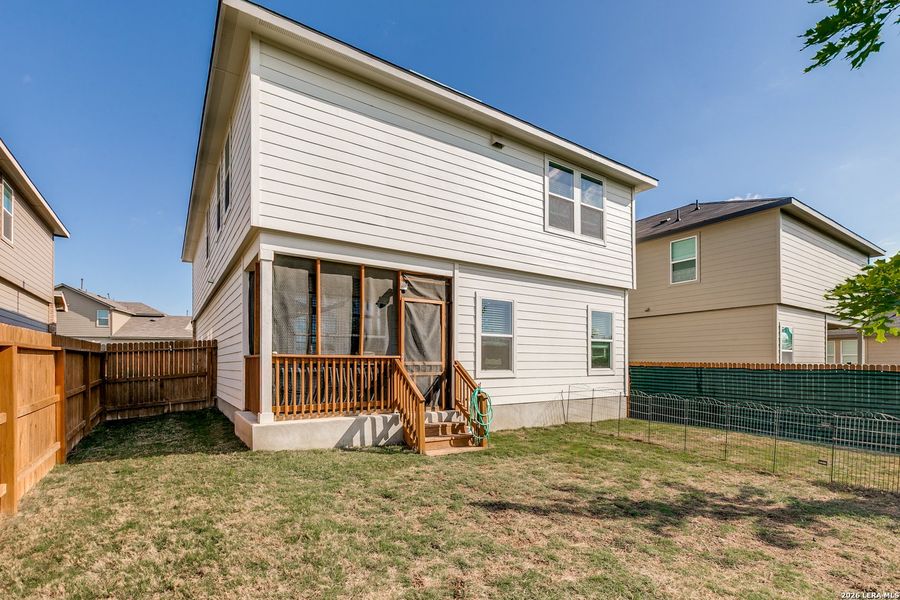 Exterior details and patio area of a home in Redbird Ranch, San Antonio (Image 23).