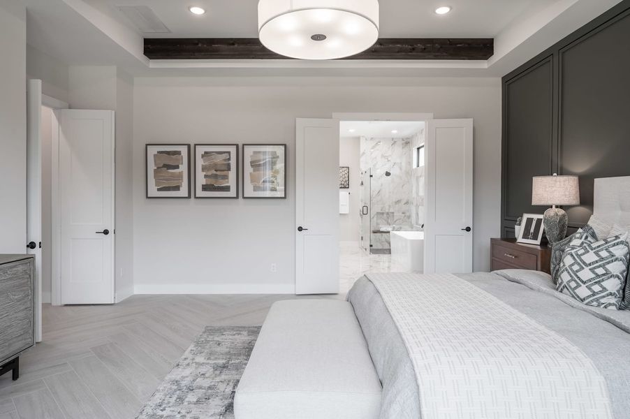 Representative furnished interior of a home built from the Carignan by Tri Pointe Homes in Woodson’s Reserve, Spring (Image 43).