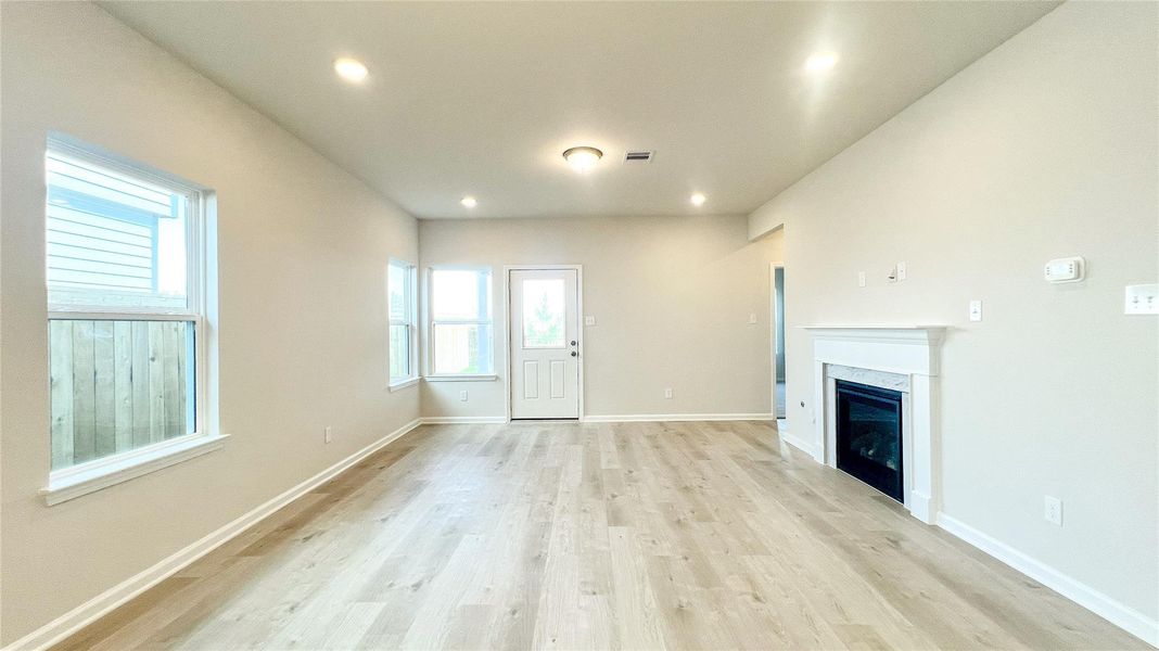 The Kettering II- Family Room with Gas Fireplace