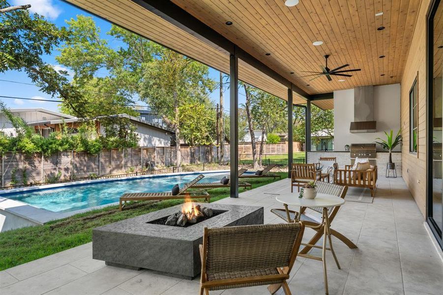 Designed for entertaining, relaxing, and enjoying year-round outdoor living.