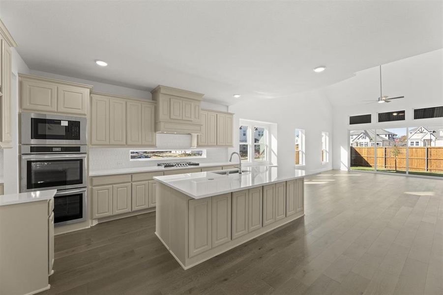 Furnished interior view inside a new home in Trails at Cottonwood Creek, Rowlett (Image 8). Furnished interior view inside a new home in Trails at Cottonwood Creek, Rowlett (Image 8).