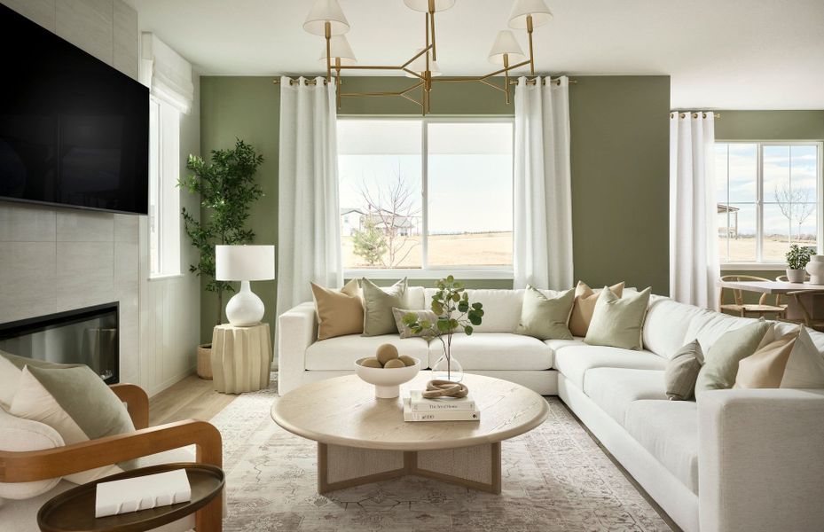 Representative furnished interior of a home built from the Boardwalk by Pulte Homes in Cordovan, Longmont (Image 5).
