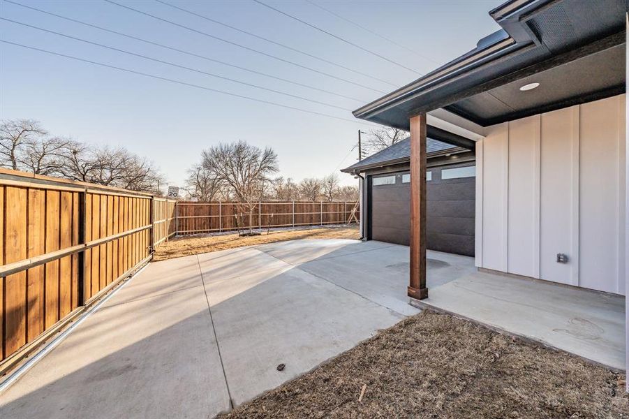 Exterior details and patio area of a home in , Richland Hills (Image 29).