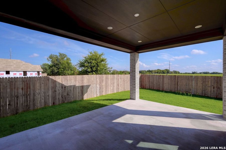 Exterior details and patio area of a home in Venado Crossing, Cibolo (Image 16).
