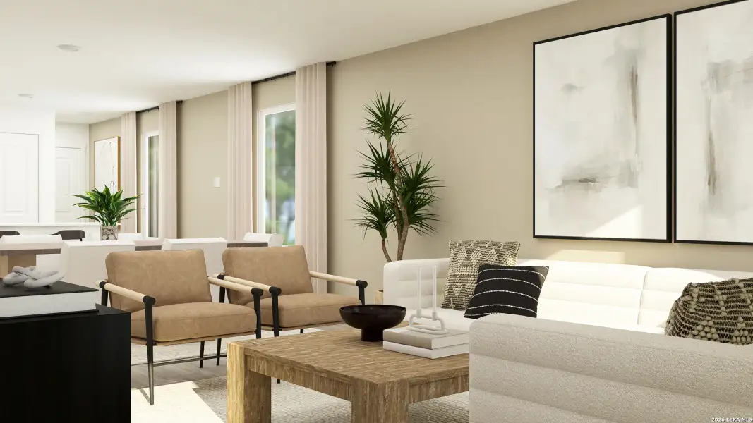 Furnished interior view inside a new home in Valle Sol, Von Ormy (Image 7).