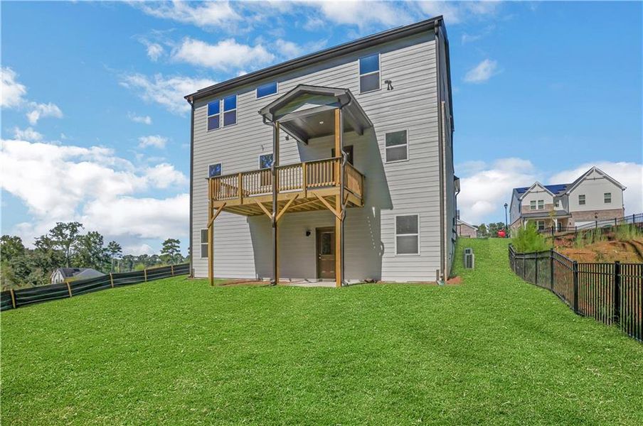 Exterior details and patio area of a home in Easton Walk, Lawrenceville (Image 29).