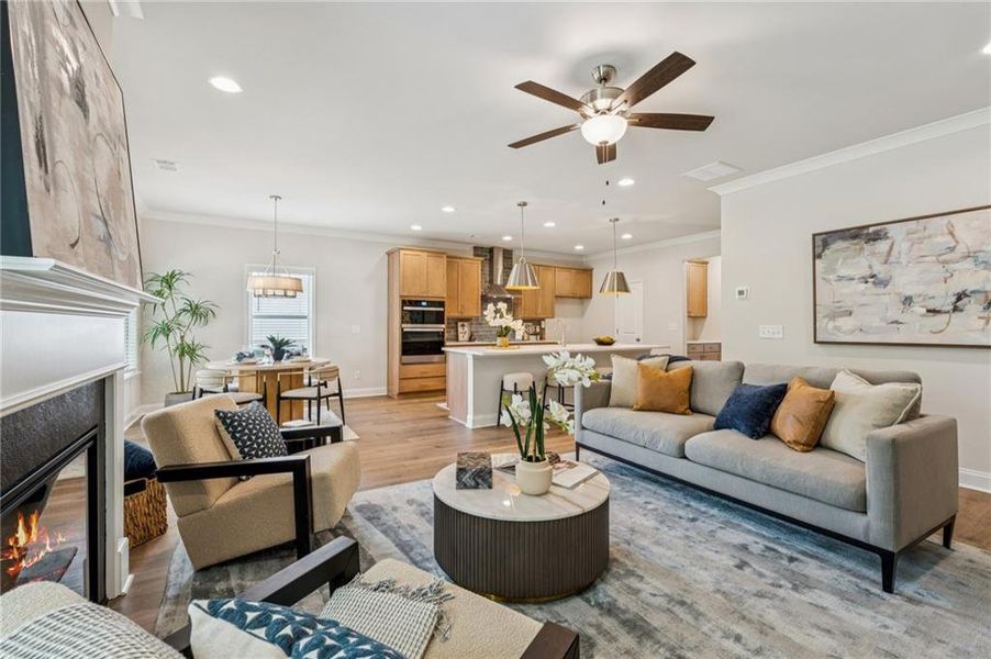 Furnished interior view inside a new home in , Flowery Branch (Image 30). Furnished interior view inside a new home in , Flowery Branch (Image 30).