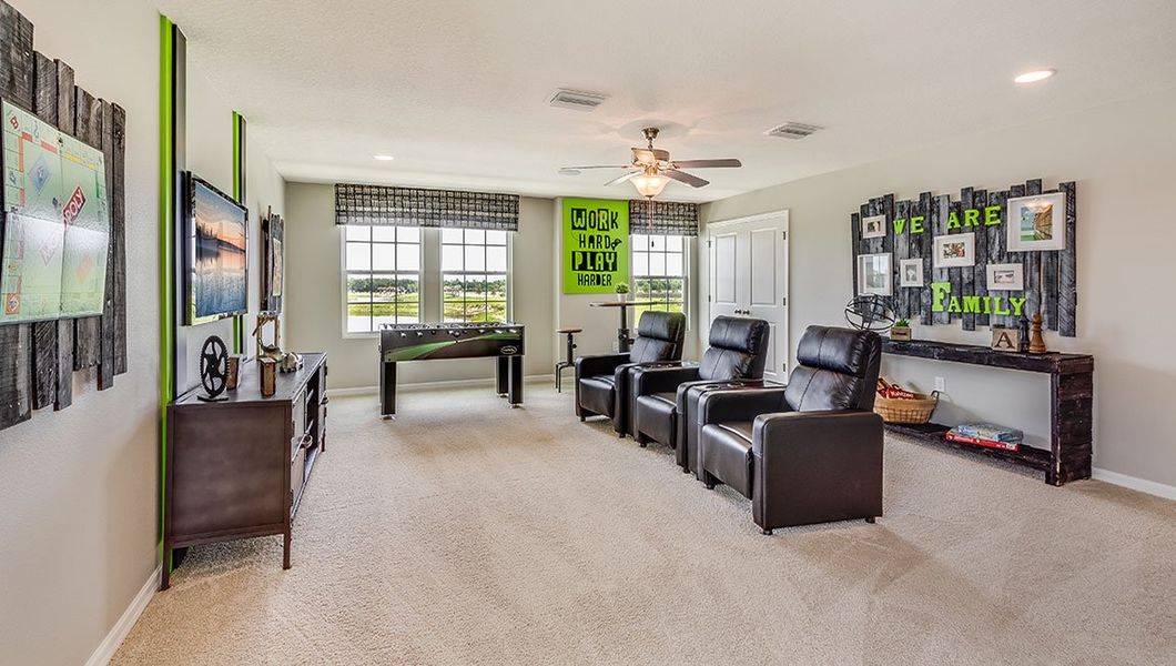 Furnished interior view inside a new home in Bella Lago, Parrish (Image 15). Furnished interior view inside a new home in Bella Lago, Parrish (Image 15).