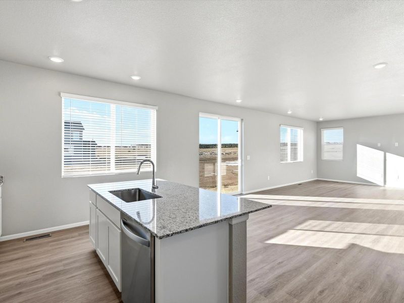 Furnished interior view inside a new home in Revere at Johnstown, Johnstown (Image 4).