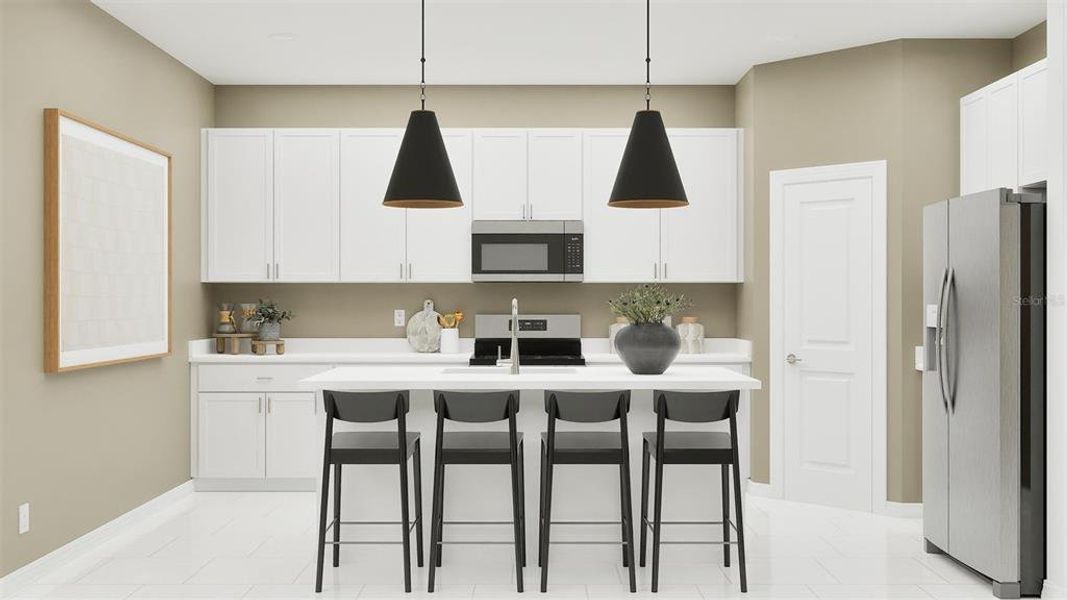 Furnished interior view inside a new home in Island Lakes at Coco Bay, Englewood (Image 13). Furnished interior view inside a new home in Island Lakes at Coco Bay, Englewood (Image 13).