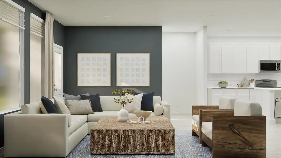 Living area featuring light wood finished floors Living area featuring light wood finished floors