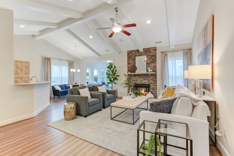 Representative furnished interior of a home built from the Ashton by Keystone Homes NC in Weybridge, Burlington (Image 8).