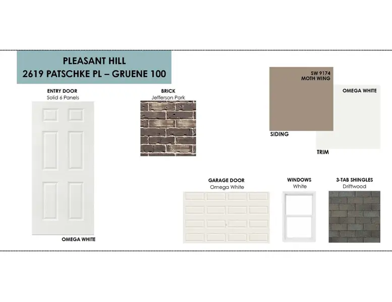 Sample of building materials used in homes in Pleasant Hill, Bryan (Image 12).