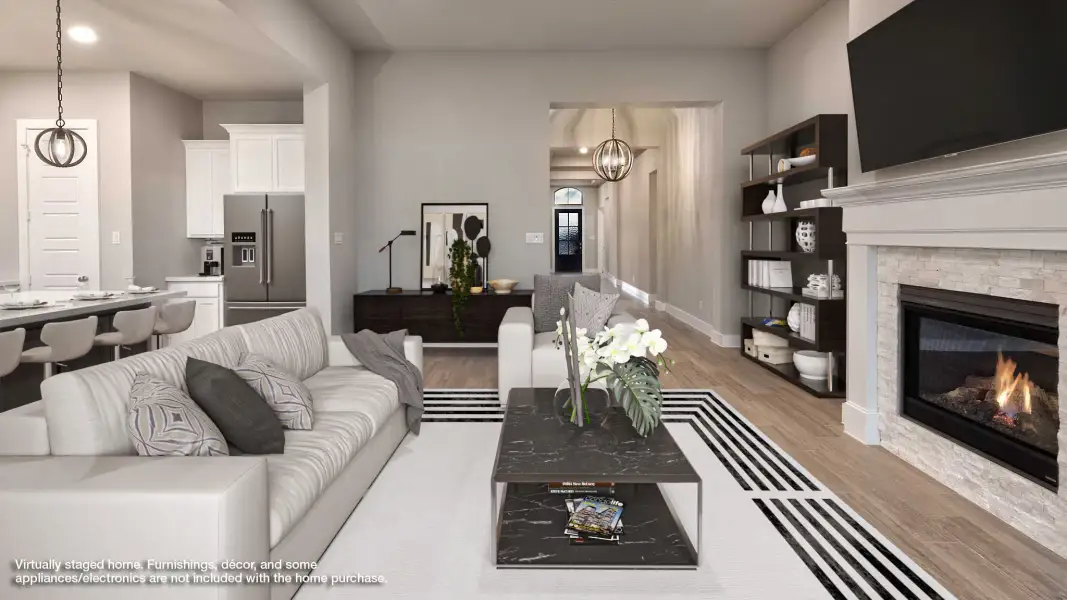 Furnished interior view inside a new home in Parkside on the River West, Georgetown (Image 4).