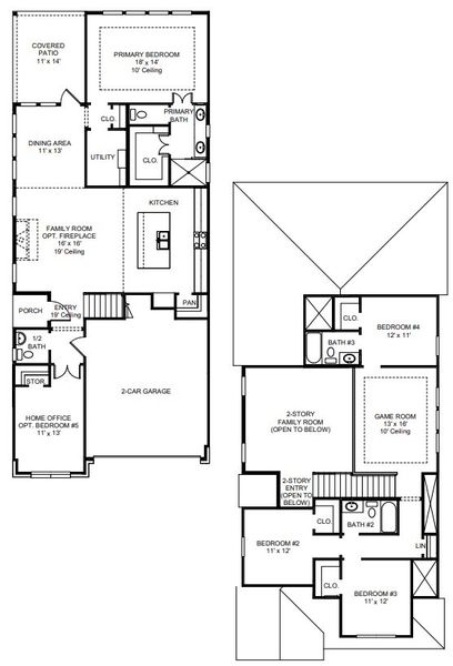 Image 4 representing the 2407E by Perry Homes in Easton Park 40', Austin, TX.