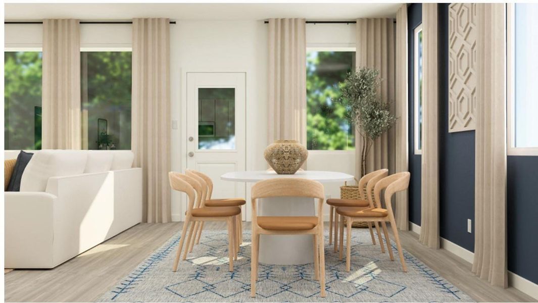 Furnished interior view inside a new home in Synova: Classic Collection, Crosby (Image 6). Furnished interior view inside a new home in Synova: Classic Collection, Crosby (Image 6).