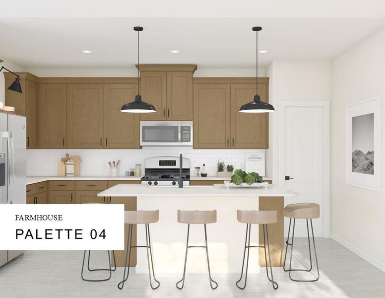 Farmhouse Look Palette 4 Selection Sheet (*Artist rendering used for illustration purposes only.)