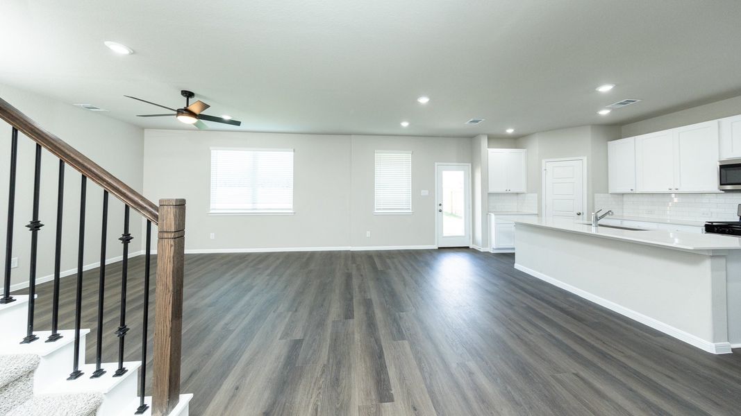 Dining Area, Kitchen, and Family Room