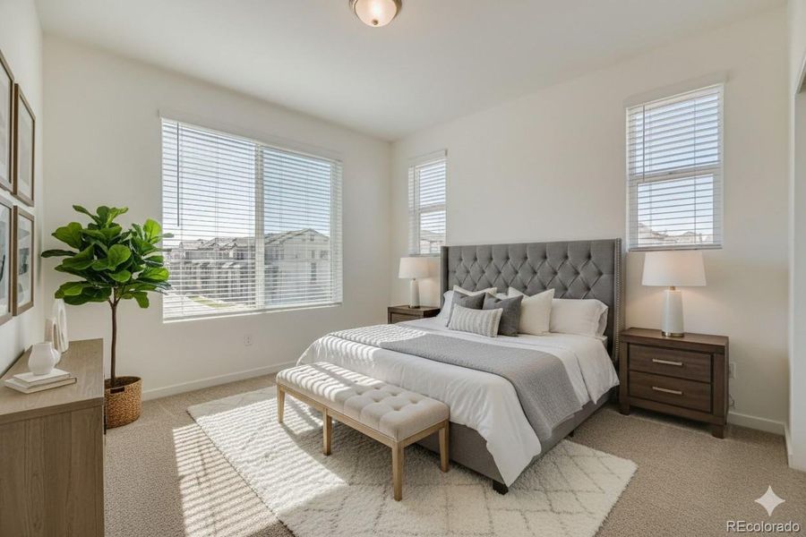 Secondary Bedroom. Staged.