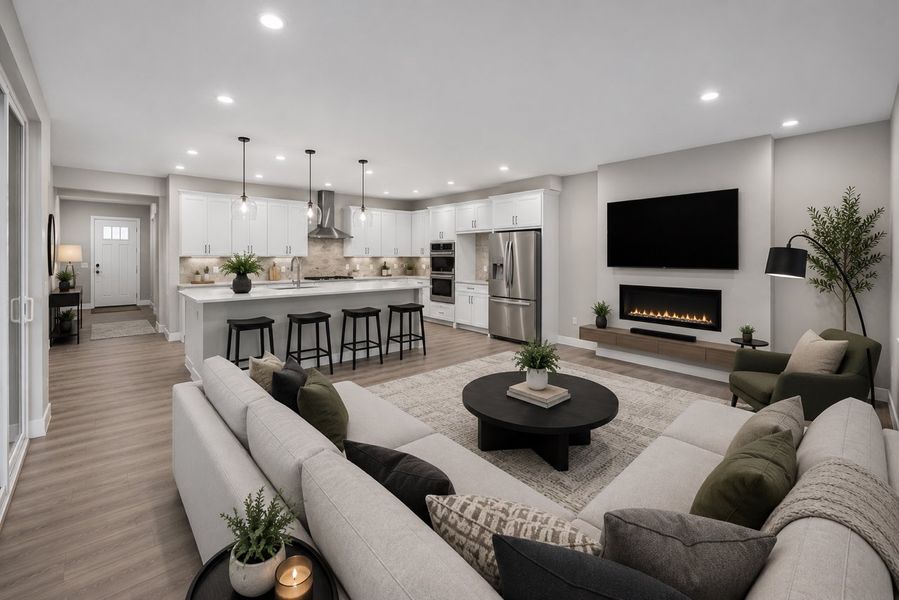 Furnished interior view inside a new home in Trailstone, Arvada (Image 5).