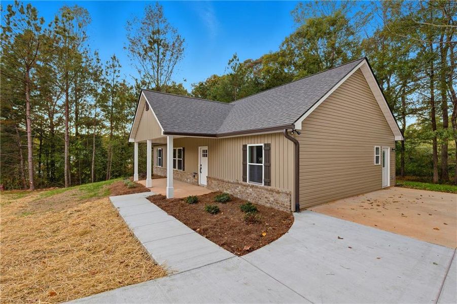 Exterior details and patio area of a home in , Toccoa (Image 1). Exterior details and patio area of a home in , Toccoa (Image 1).