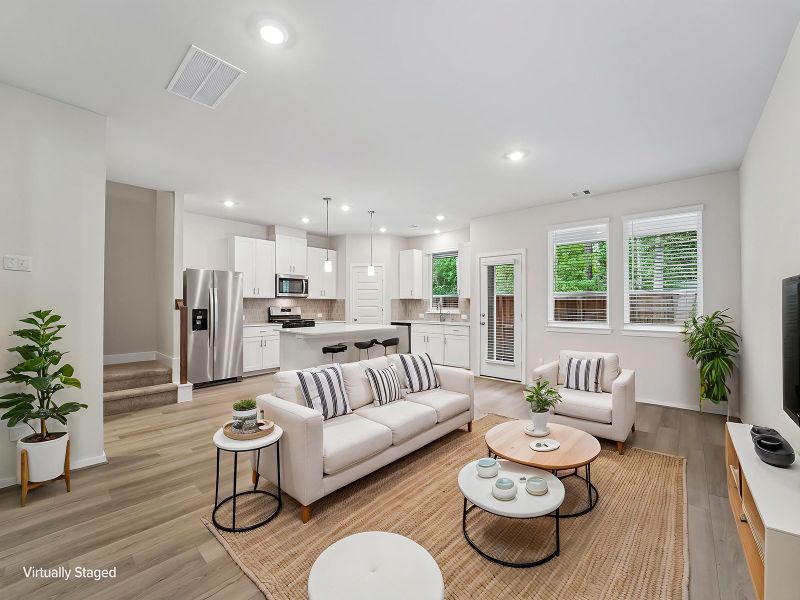 Furnished interior view inside a new home in Pinewood Trails - City Series, Atascocita (Image 4).